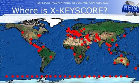 ☊ “X-Keyscore”项目全球分布图